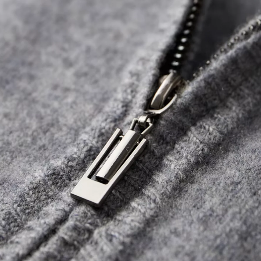 Pull zippé confortable pour homme et pantalon à cordon pour un style décontracté