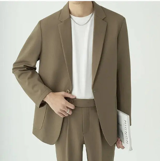 Costume Deux-Pièces Minimaliste Moderne pour Homme - Style Sophistiqué pour Événements Formels