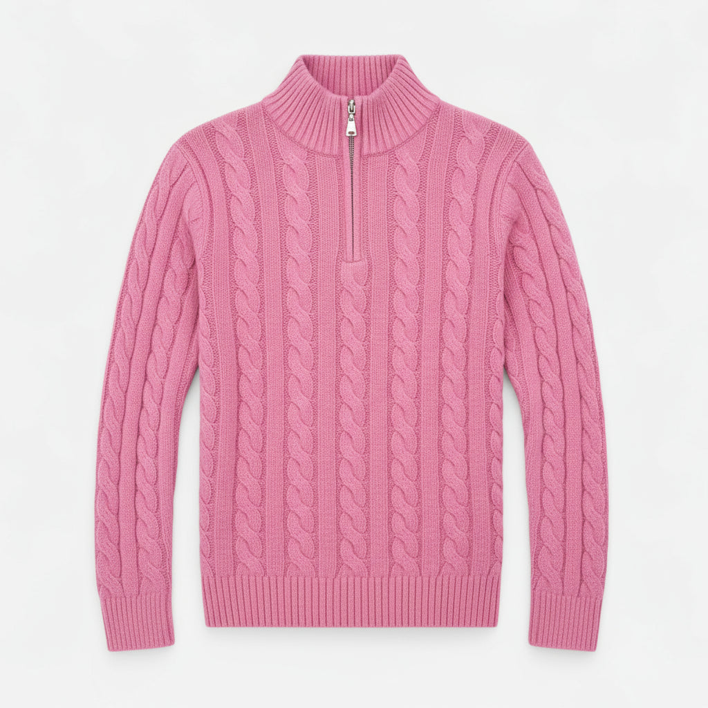 Pull pour homme à ouverture frontale avec détails de couture – Idéal pour le superposition