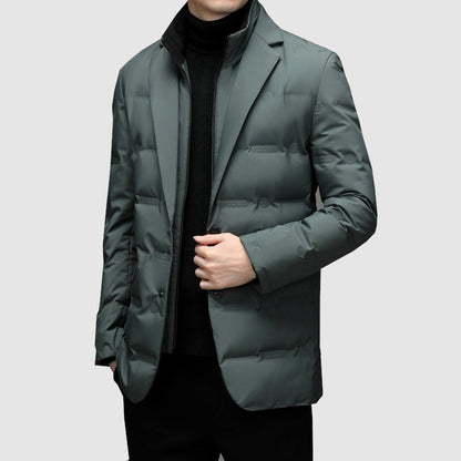 Veste Matelassée à Revers Notch pour Hommes pour Occasions Élégantes