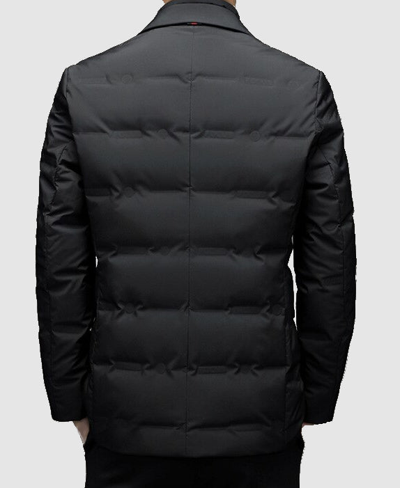 Veste Matelassée à Revers Notch pour Hommes pour Occasions Élégantes