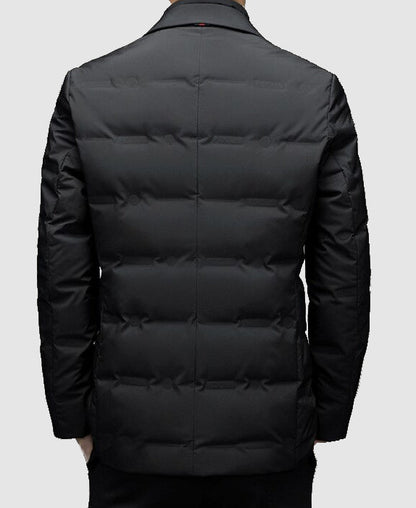 Veste Matelassée à Revers Notch pour Hommes pour Occasions Élégantes