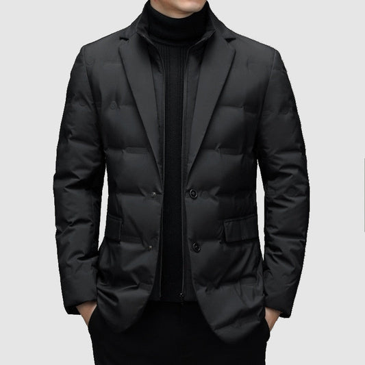 Veste Matelassée à Revers Notch pour Hommes pour Occasions Élégantes