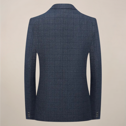 Blazer à carreaux pour hommes - Veste à motifs élégante pour événements formels et décontractés