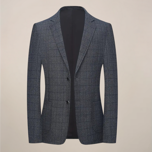 Blazer à carreaux pour hommes - Veste à motifs élégante pour événements formels et décontractés