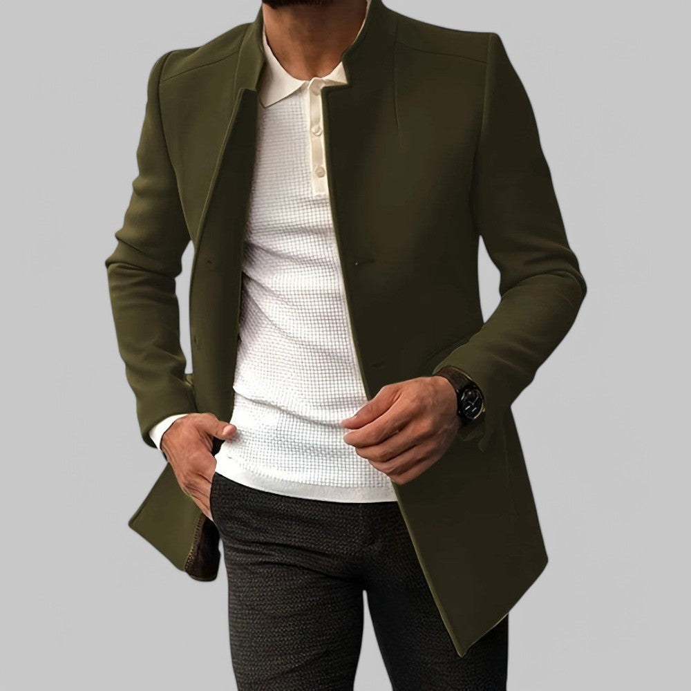 Manteau d'hiver minimaliste pour homme, avec boutons, pour un style smart casual