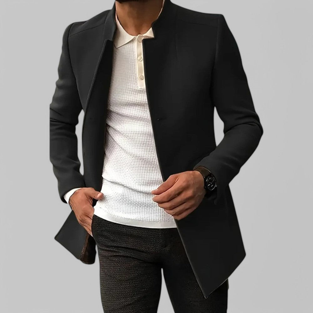 Manteau d'hiver minimaliste pour homme, avec boutons, pour un style smart casual