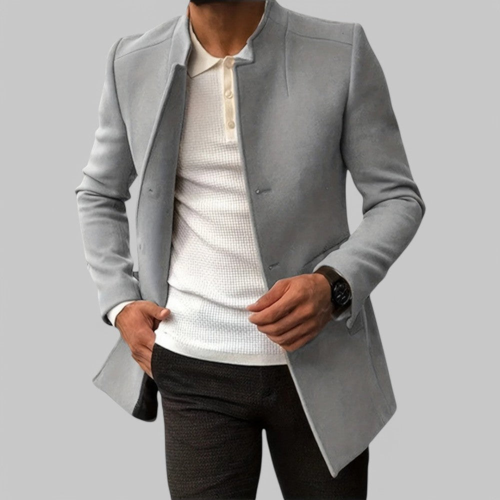 Manteau d'hiver minimaliste pour homme, avec boutons, pour un style smart casual