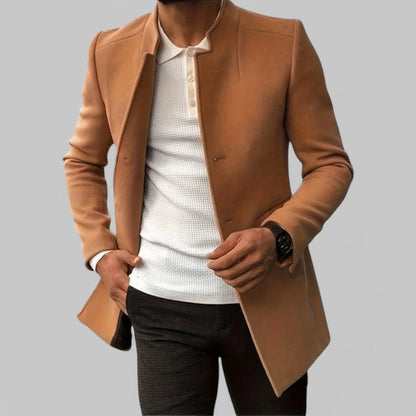 Manteau d'hiver minimaliste pour homme, avec boutons, pour un style smart casual