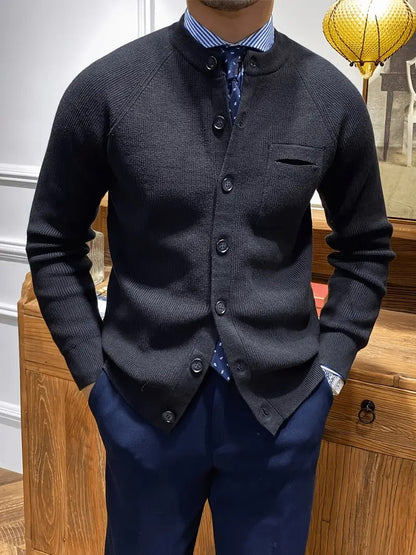 Cardigan en Maille Côtelée pour Hommes - Tricot Confortable pour Toutes les Occasions