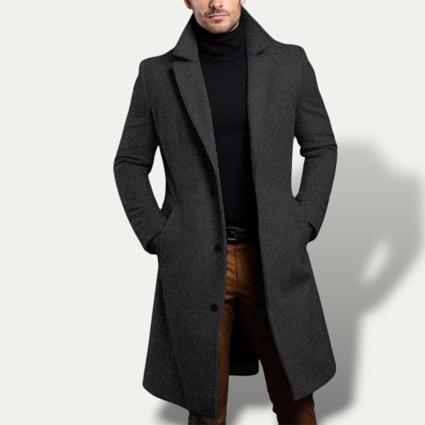 Manteau Long pour Homme - Vêtement d'Extérieur Élégant Toutes Saisons