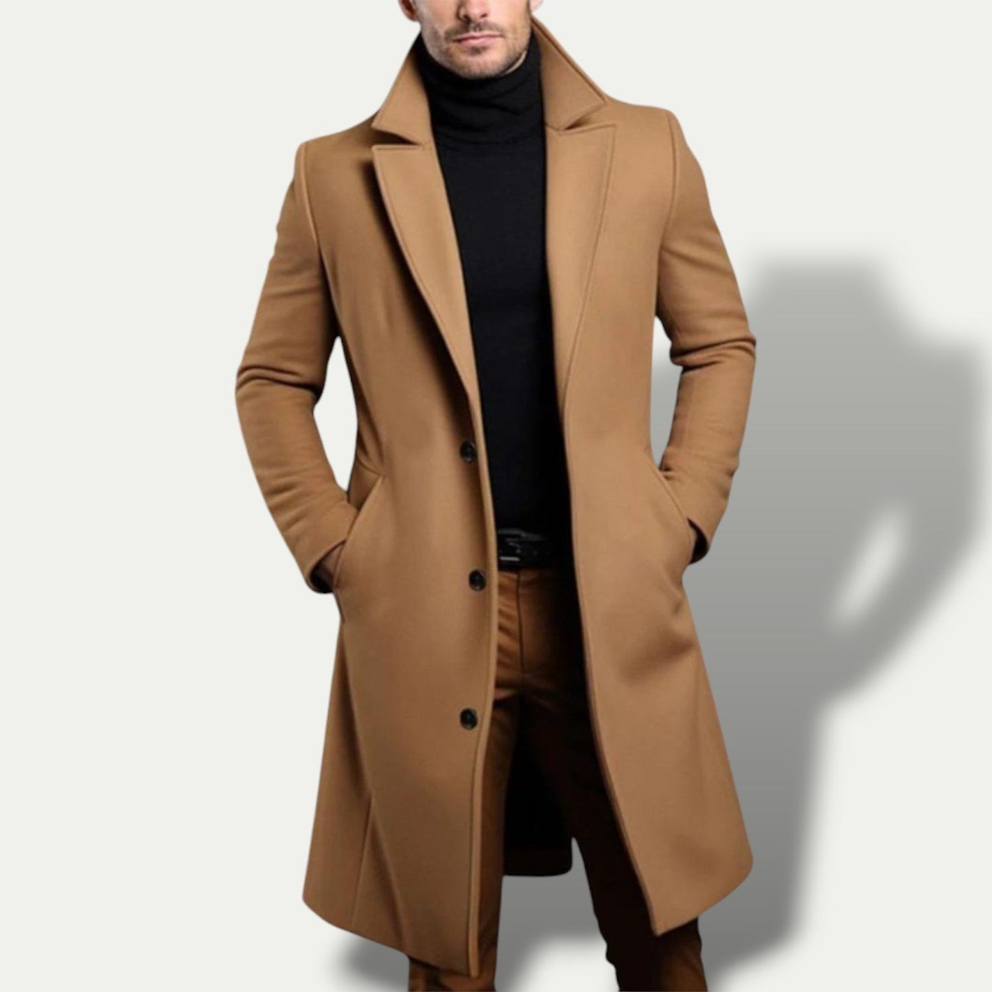 Manteau Long pour Homme - Vêtement d'Extérieur Élégant Toutes Saisons