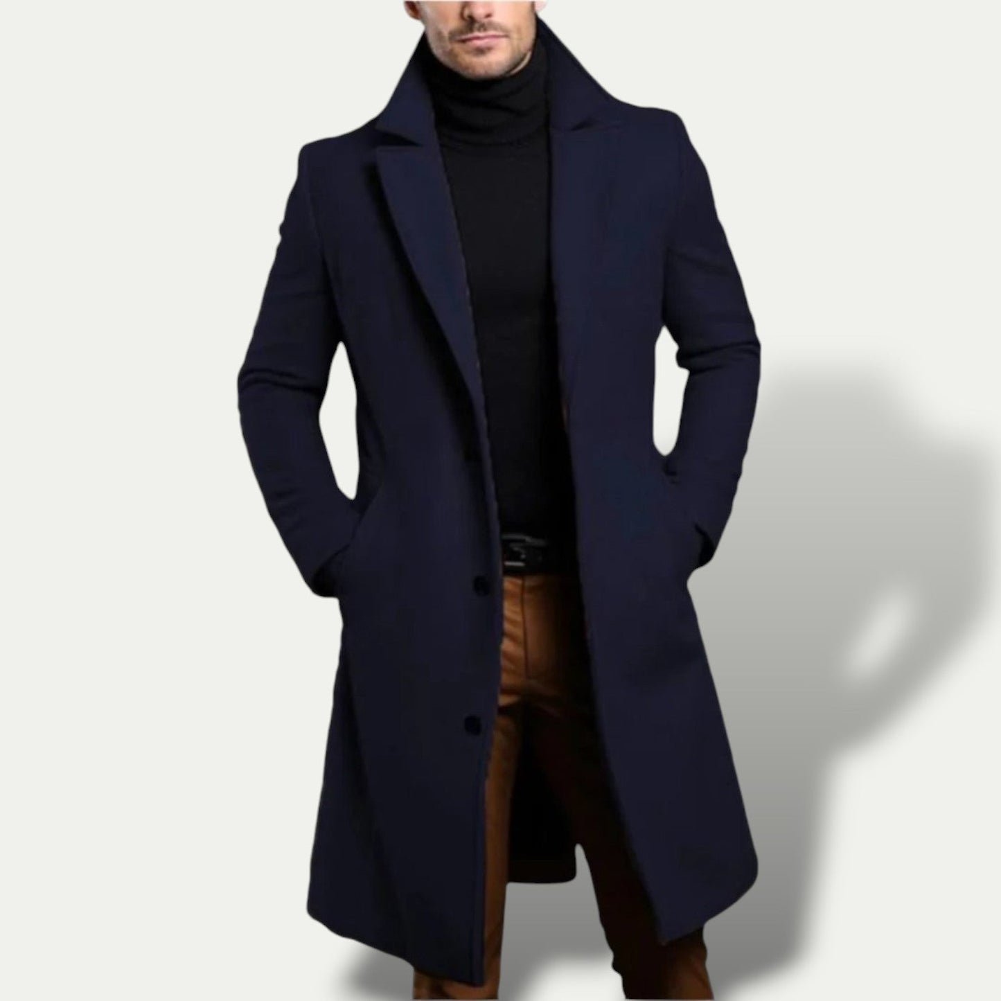Manteau Long pour Homme - Vêtement d'Extérieur Élégant Toutes Saisons