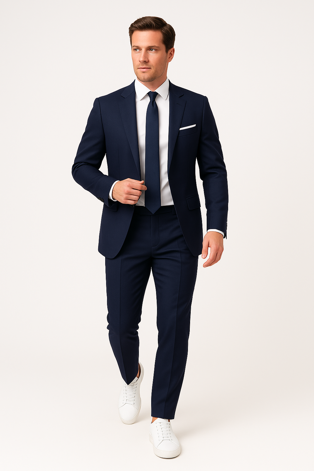 Costume Slim Fit Bleu Marine pour Homme – Blazer et Pantalon Élégants pour Événements Formels