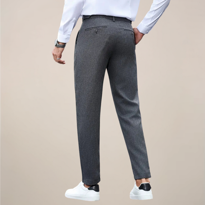 Pantalon Plissé Slim Fit pour Homme – Pantalon Chic pour les Événements Professionnels et Formels