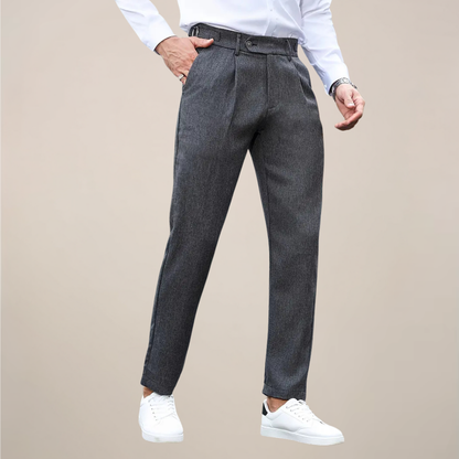 Pantalon Plissé Slim Fit pour Homme – Pantalon Chic pour les Événements Professionnels et Formels