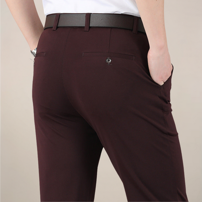 Pantalons habillés ajustés pour hommes avec taille extensible pour le travail