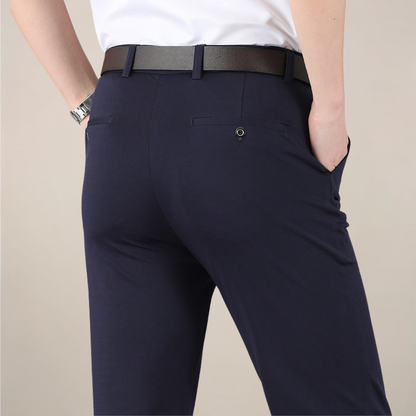 Pantalons habillés ajustés pour hommes avec taille extensible pour le travail