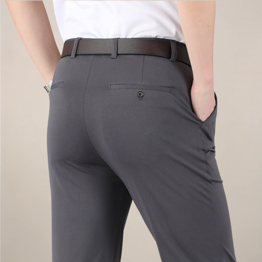 Pantalons habillés ajustés pour hommes avec taille extensible pour le travail