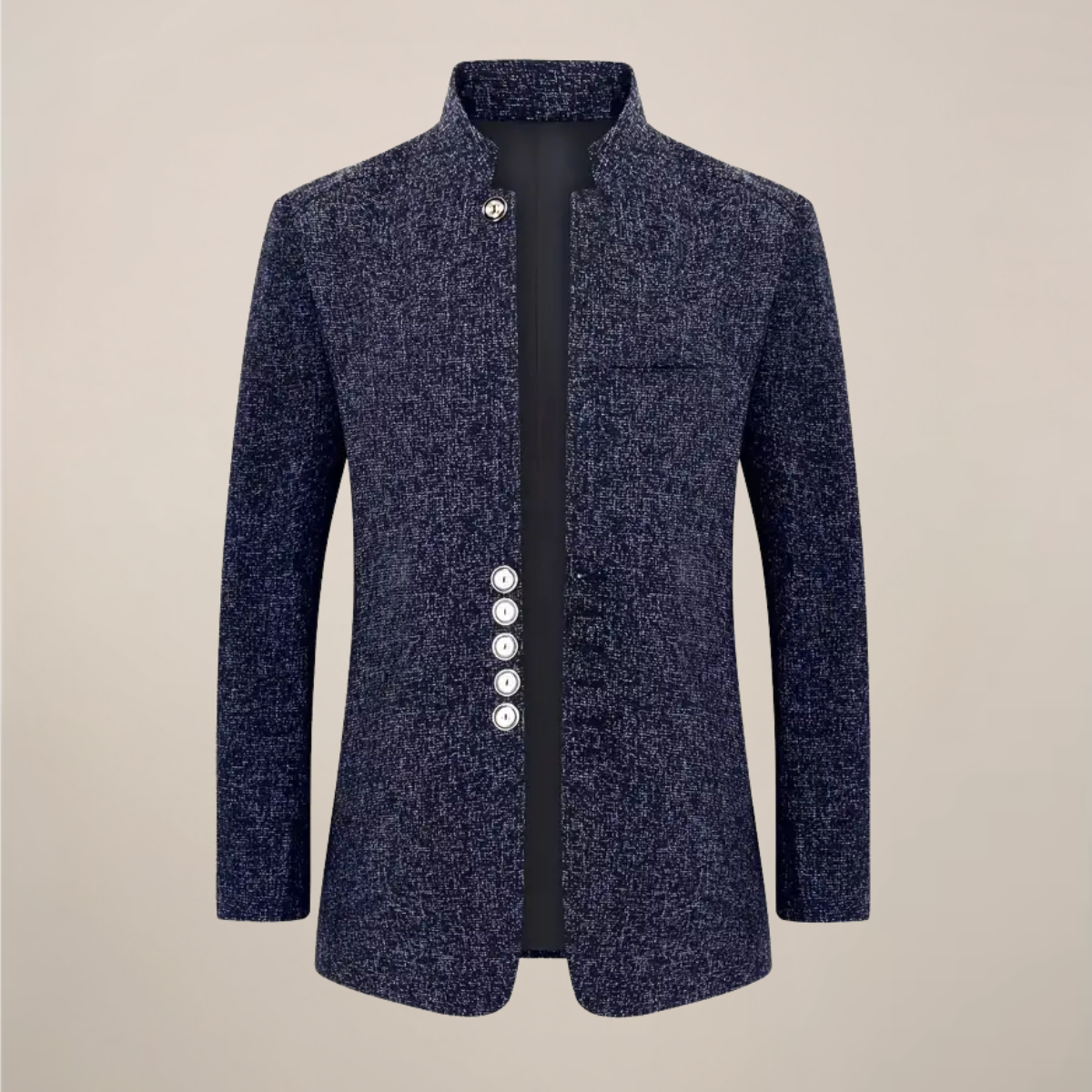 Veste pour Homme à Col Montant – Design Élégant à Un Bouton pour Toutes les Occasions