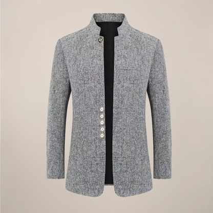 Veste pour Homme à Col Montant – Design Élégant à Un Bouton pour Toutes les Occasions
