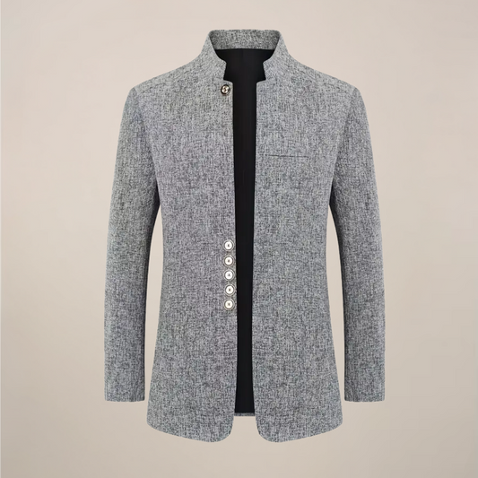 Veste pour Homme à Col Montant – Design Élégant à Un Bouton pour Toutes les Occasions