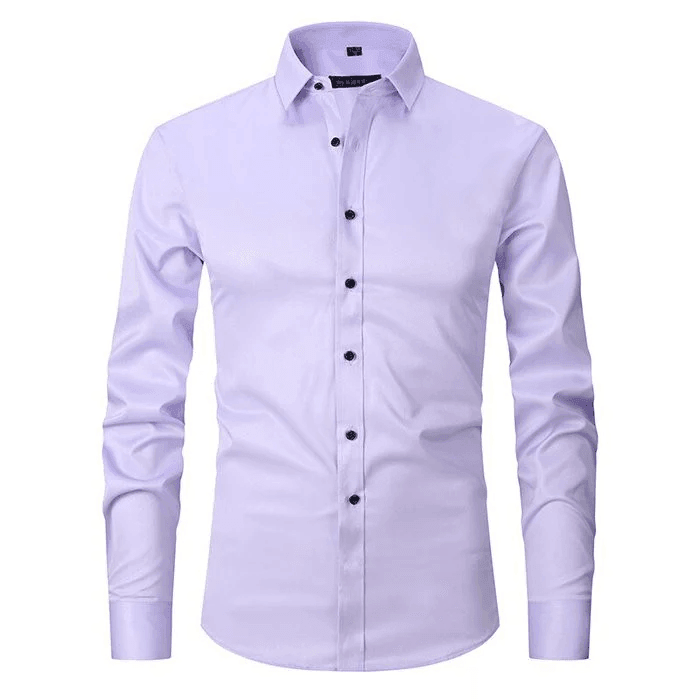 Chemise de Costume en Coton Flexible pour Hommes à Porter au Bureau