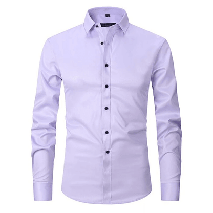 Chemise de Costume en Coton Flexible pour Hommes à Porter au Bureau