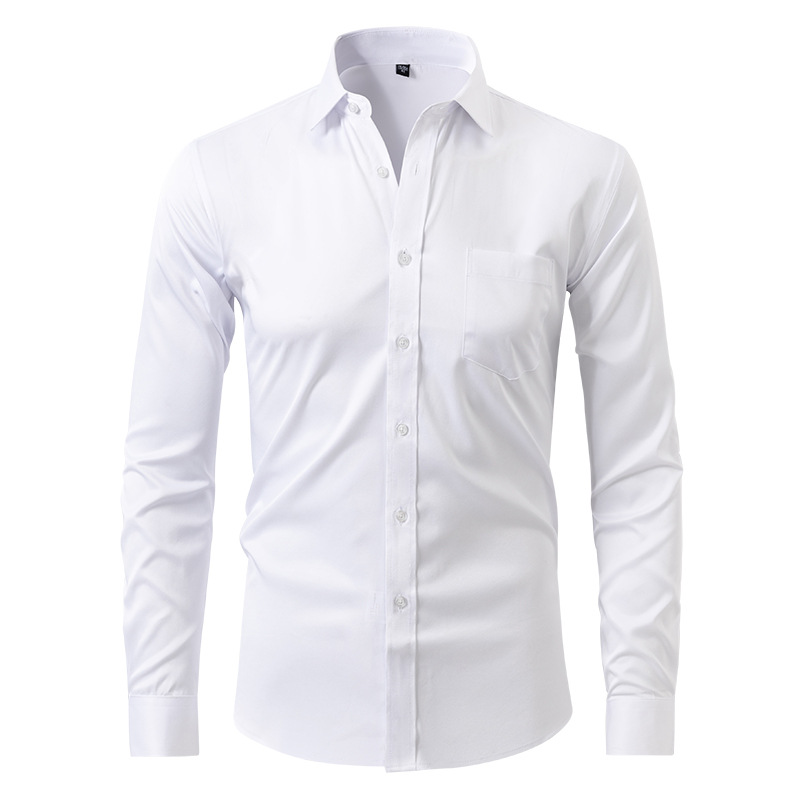 Chemise de Costume en Coton Flexible pour Hommes à Porter au Bureau
