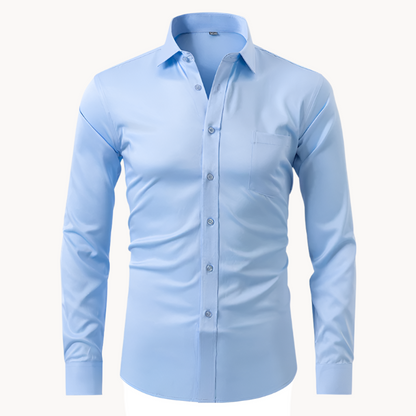 Chemise de Costume en Coton Flexible pour Hommes à Porter au Bureau