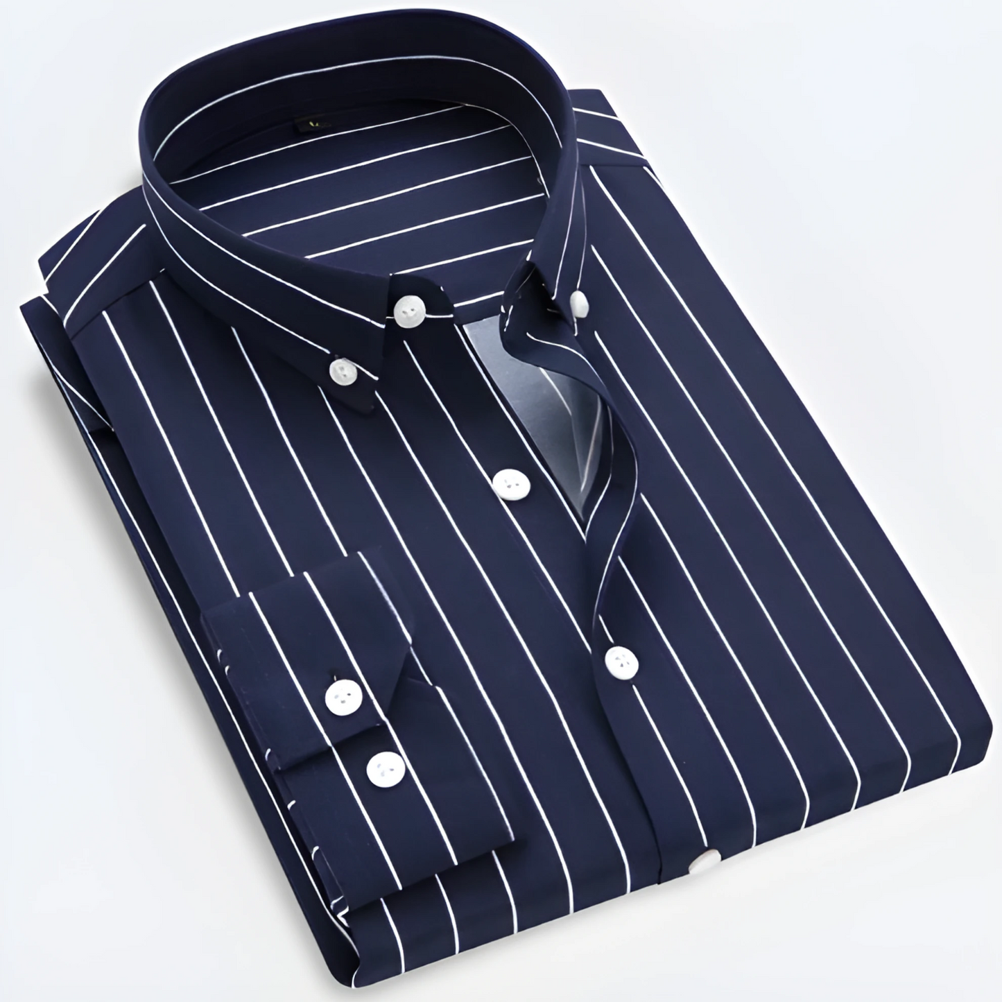 Chemise à Manches Longues Rayée pour Hommes pour un Style Décontracté Élégant