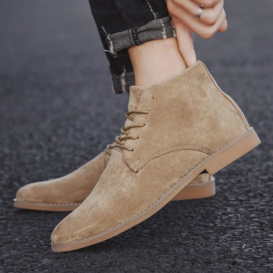 Bottines désert en faux cuir pour hommes pour des occasions élégantes