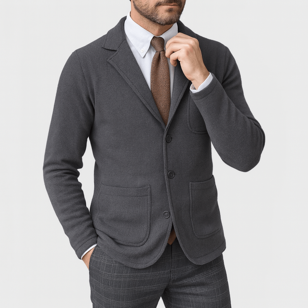 Blazer Classique pour Hommes - Design Élégant à Un Bouton pour Toutes les Occasions