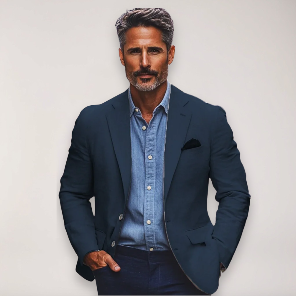 Blazer Smart Casual pour Hommes en Beige, Marine, Bleu et Gris - Idéal pour le Bureau et les Événements