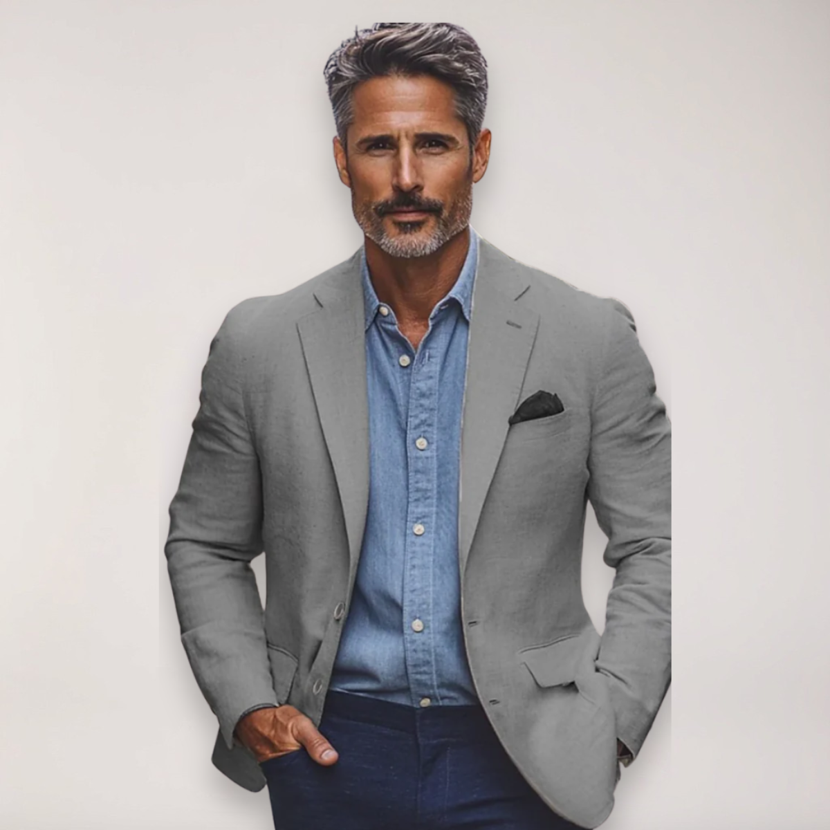 Blazer Smart Casual pour Hommes en Beige, Marine, Bleu et Gris - Idéal pour le Bureau et les Événements