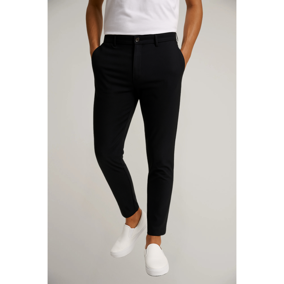 Pantalons Classiques à Pantalon Plat pour Hommes pour le Bureau