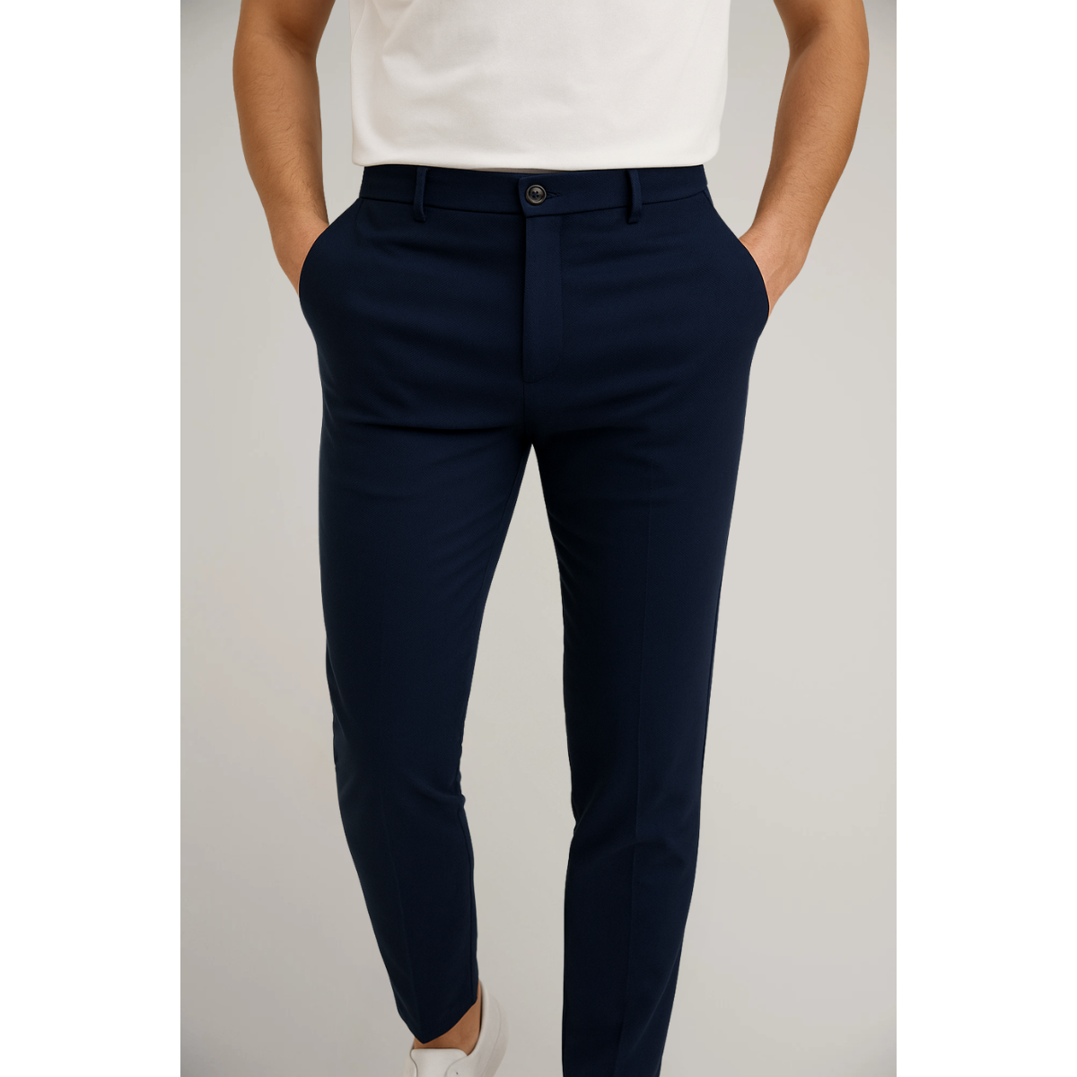 Pantalons Classiques à Pantalon Plat pour Hommes pour le Bureau