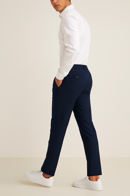 Pantalons Classiques à Pantalon Plat pour Hommes pour le Bureau