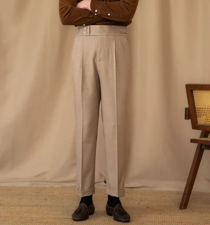 Pantalons Classiques pour Hommes - Design Élégant avec Panneaux Latéraux pour Événements Formels