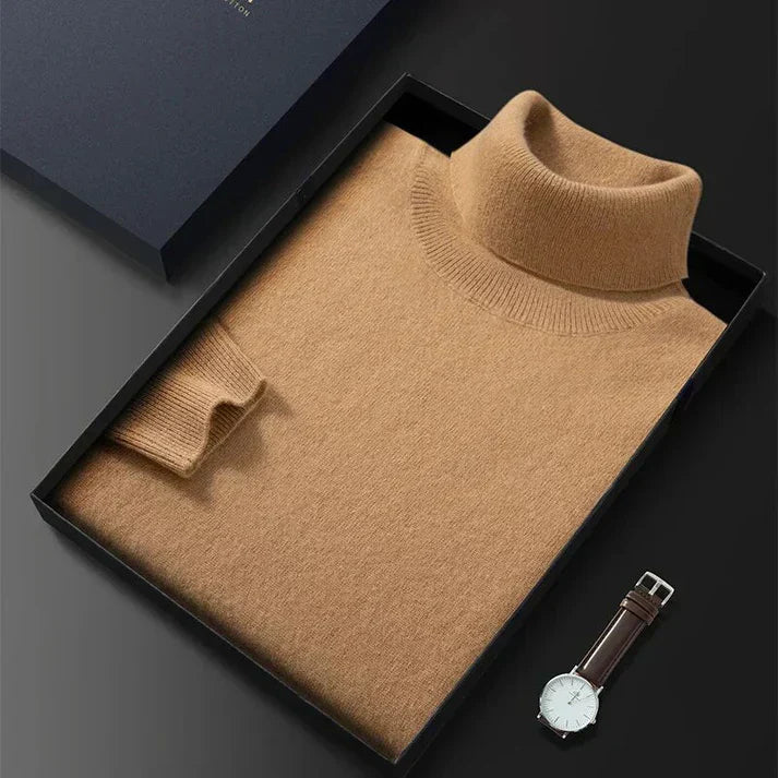 Pull à col roulé classique pour hommes, parfait pour toutes les occasions