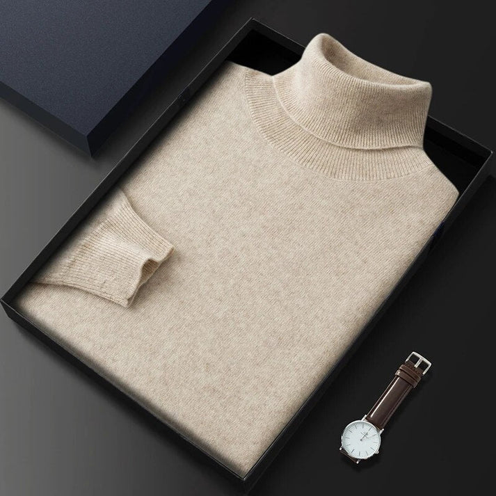 Pull à col roulé classique pour hommes, parfait pour toutes les occasions