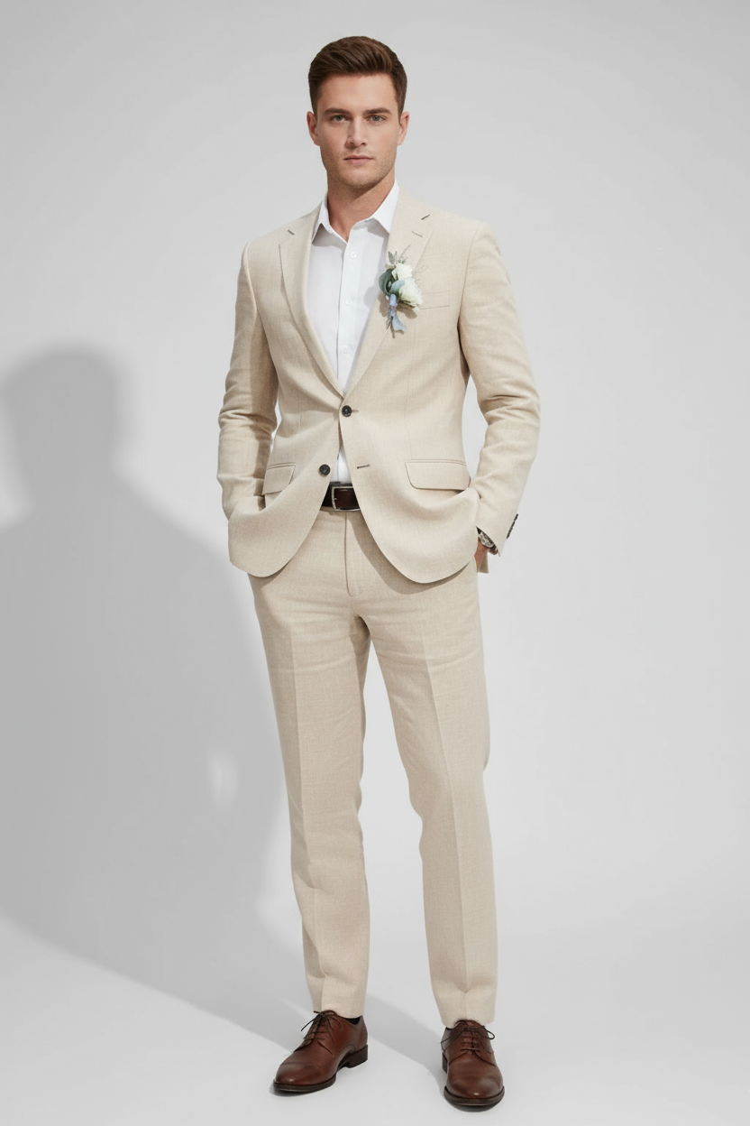 Ensemble de Costume Slim Fit pour Hommes pour Mariages et Événements Formels