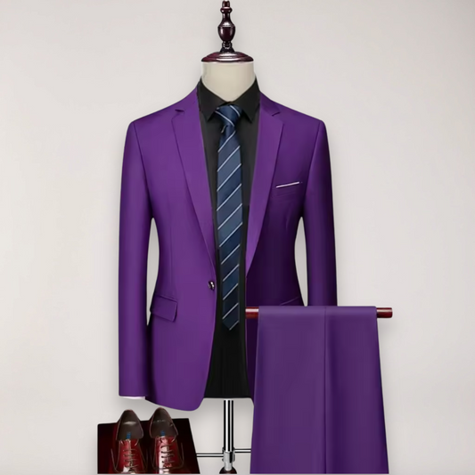 Ensemble de Costume Deux-Pièces pour Hommes – Blazer et Pantalon pour Événements Professionnels et Formels