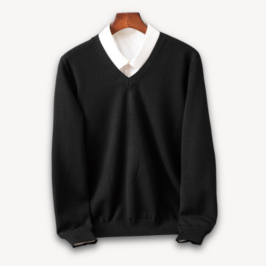 Pull Noir V-Cou pour Hommes pour Toutes les Occasions