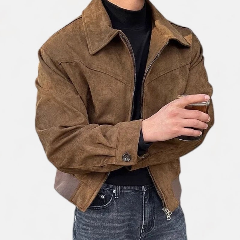 Veste zippée décontractée vintage pour hommes - Couche élégante au quotidien