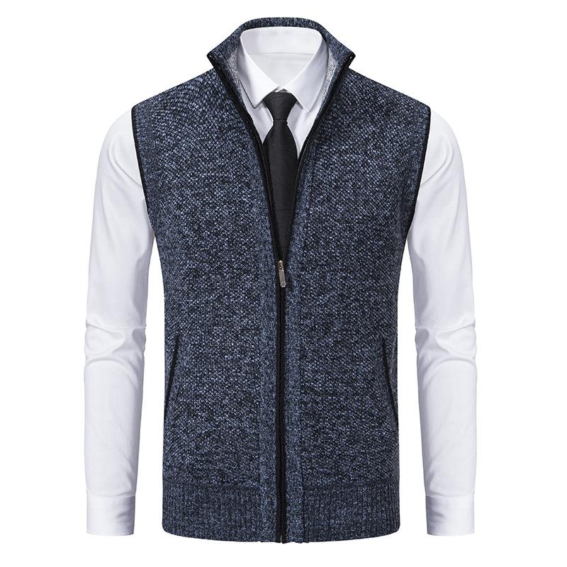 Gilet en Tricot pour Homme - Gilet à Col Montant pour un Superbe Superposition