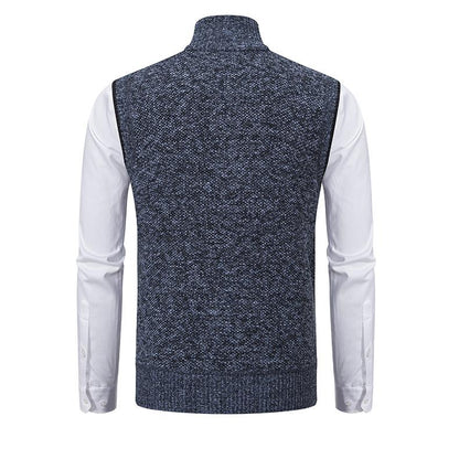 Gilet en Tricot pour Homme - Gilet à Col Montant pour un Superbe Superposition