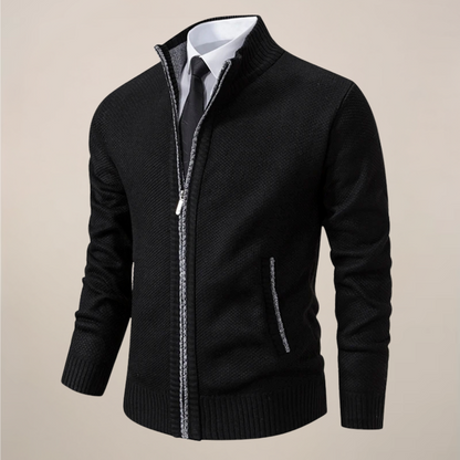 Cardigan en Tricot Zippé pour Hommes pour Occasions Élégantes