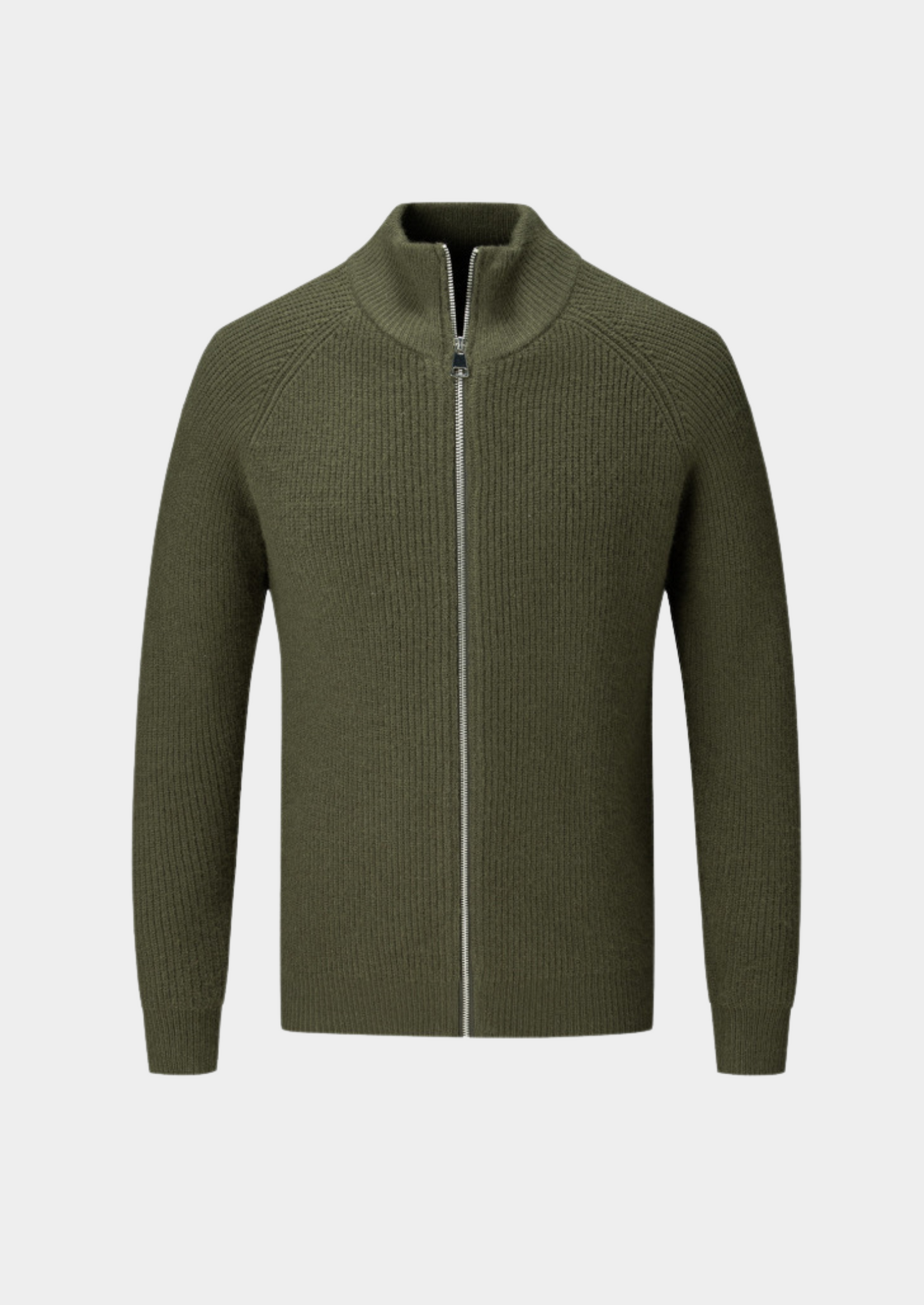 Cardigan zippé à col montant côtelé pour hommes, pour toutes les occasions