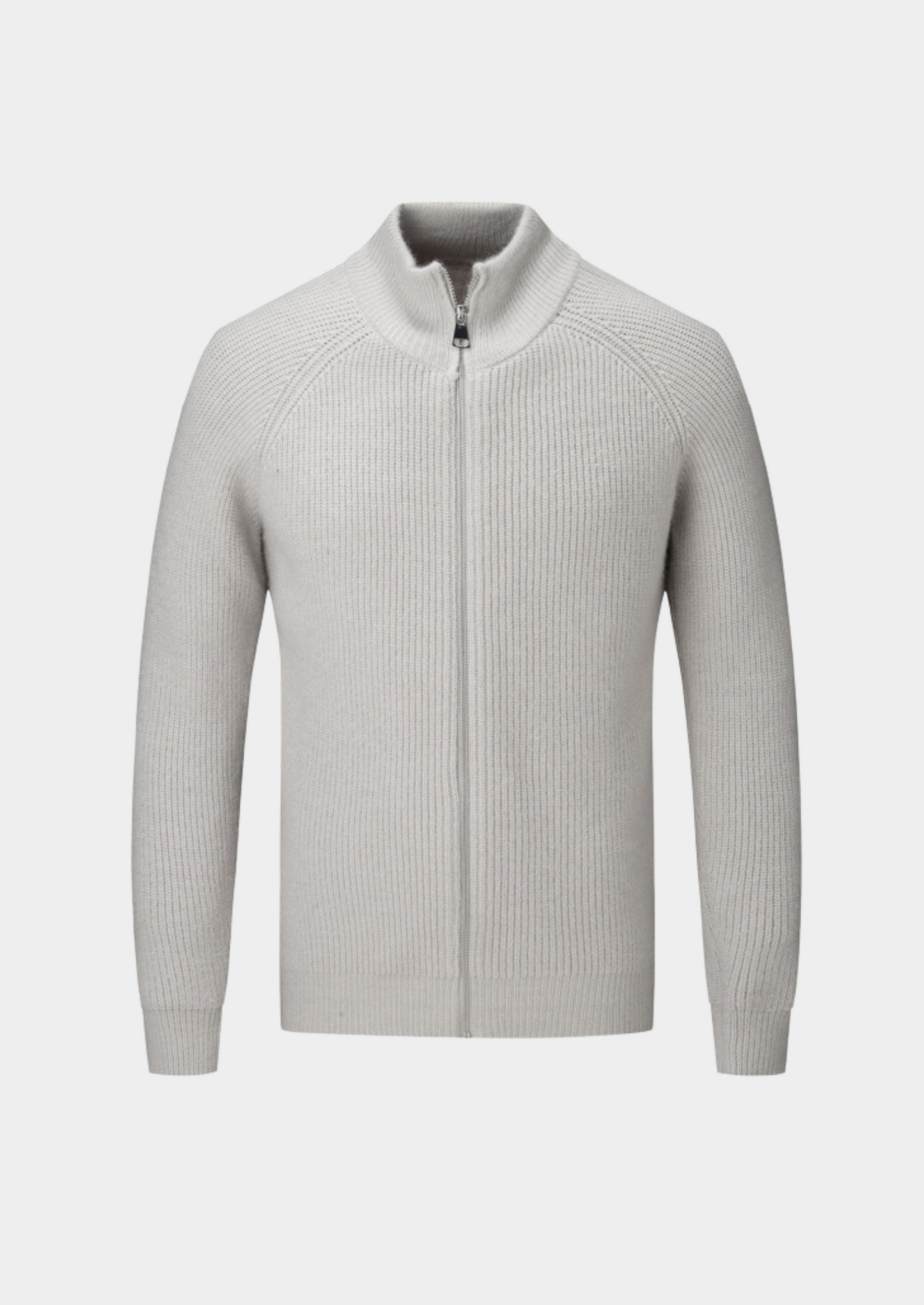 Cardigan zippé à col montant côtelé pour hommes, pour toutes les occasions